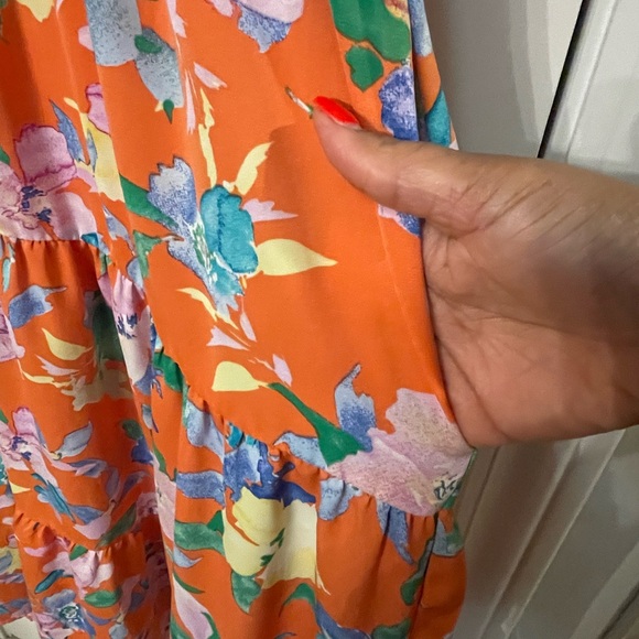 Entro Orange Floral Maxi Dress - Picture 3 of 3